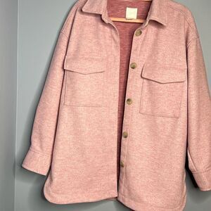 H&M Pink Button Up Shacket